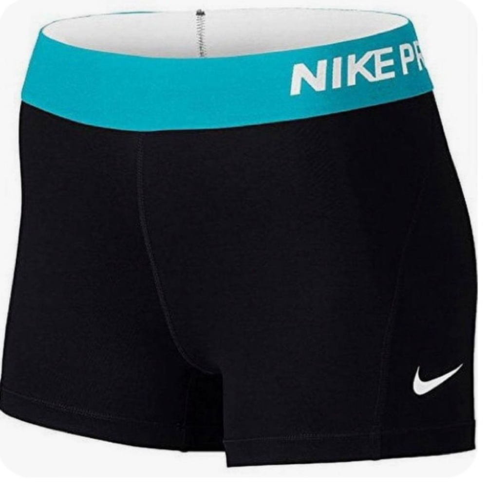 *SOLD* NIKE Pro Women’s Shorts 3” Teal/Black Medium